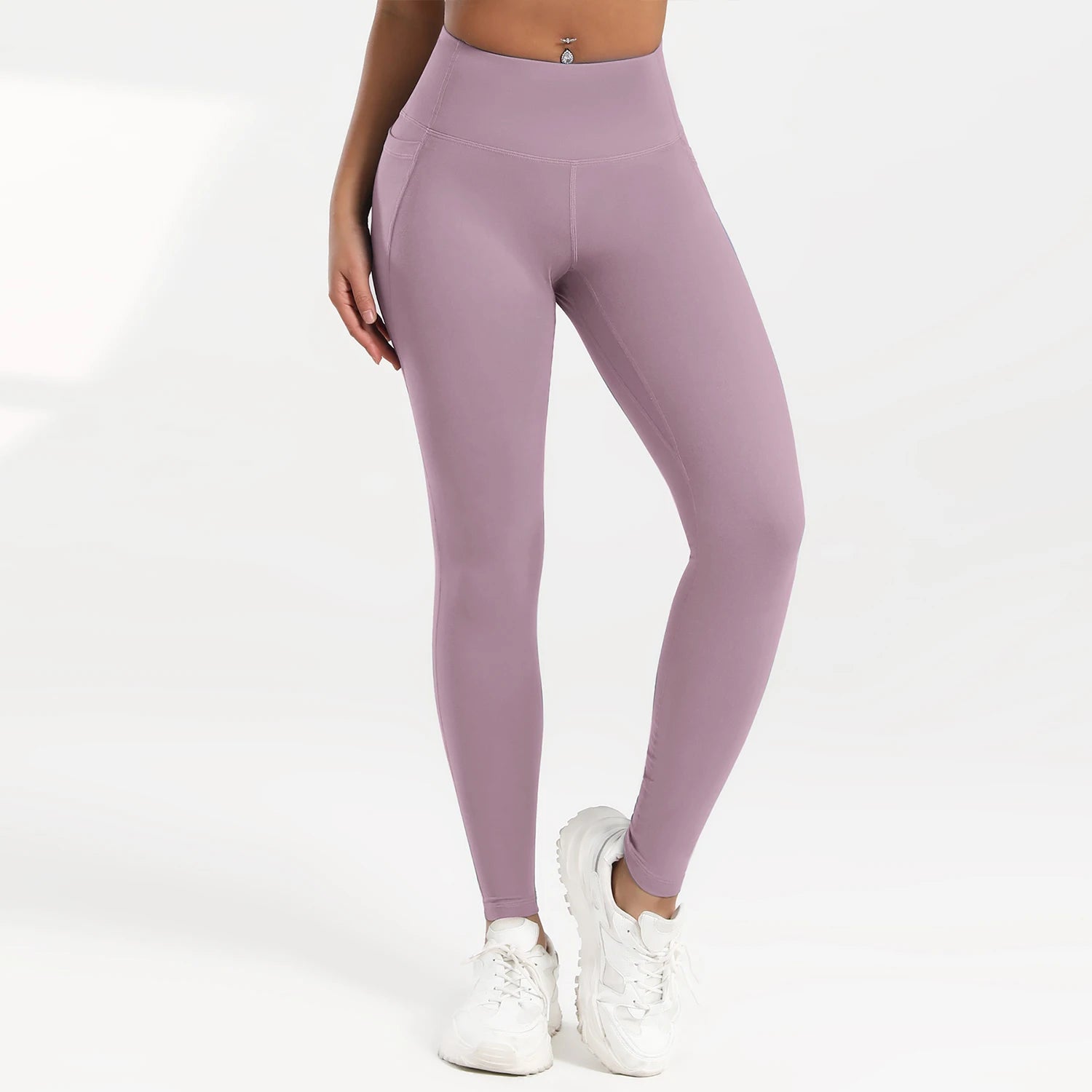 Solid Color Back Waist Pocket High Waist Fitness Yoga Legging soft Women Sport Pant Tight Butter Athletic Gym Ankle-Length Pants