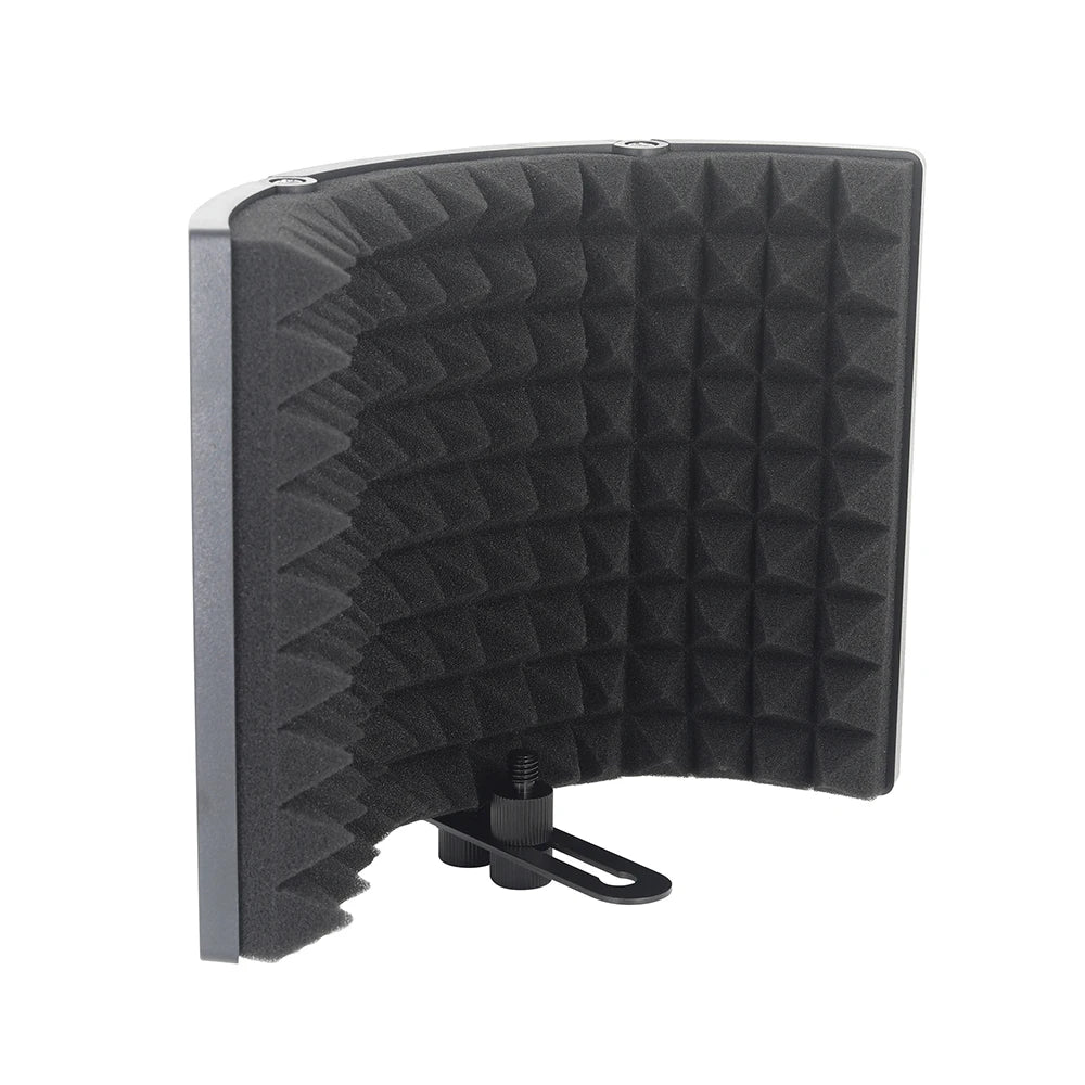 Microphone isolation hood, foldable microphone shield with triple sound isolation, suitable for microphone recording equipment